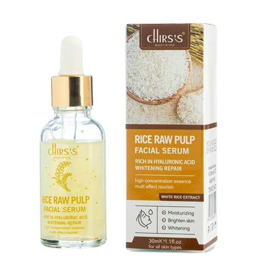 Chirs's Rice Raw Pulp Facial Serum Rich In Hyaluronic Acid Whitening Repair 30ml