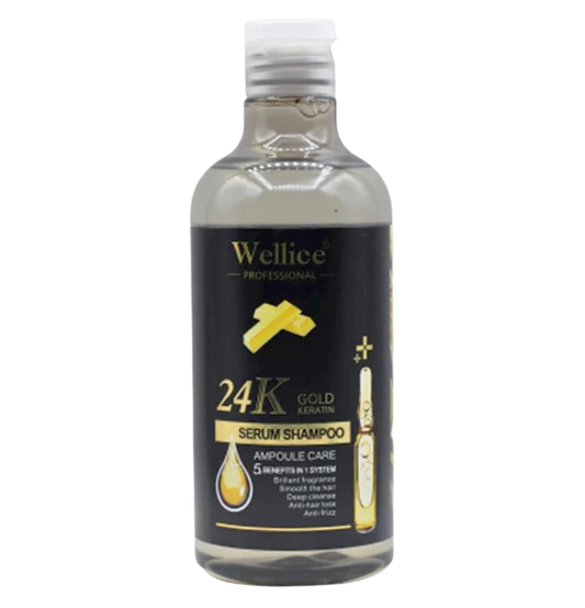 Wellice Professional 24K Gold Keratin Serum Shampoo