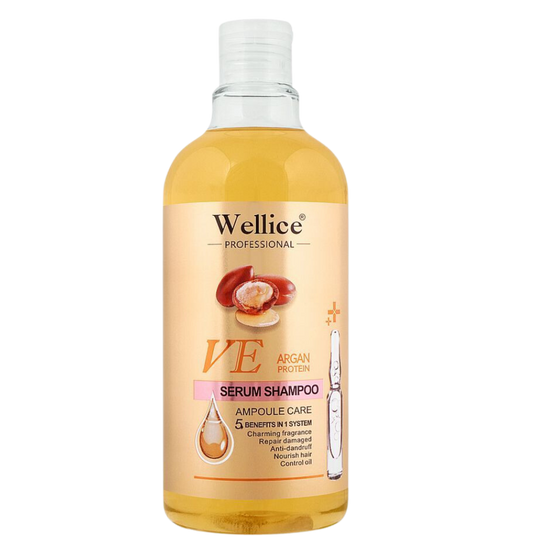 Wellice Professional VE Argan Protein Ampoule Care Serum Shampoo, 500ml
